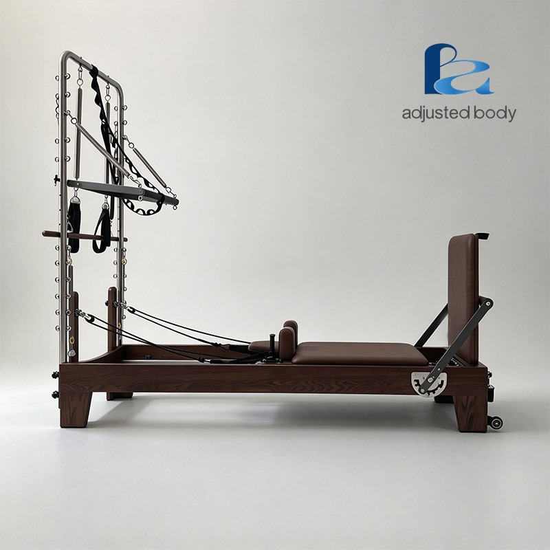 Reformer with Stainless Steel Half-Tower- Walnut Finish